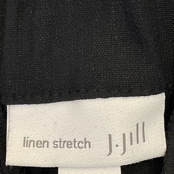 J. Jill Linen Stretch Pull-On Pants Size Small Black Old Money Office Business - Picture 8 of 12
